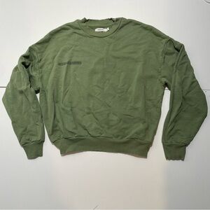 PANGAIA Women 365 Mid weight Sweatshirt Moss Green Organic Cotton Fisherman